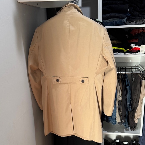 Beige Hockerty Men's made-to-measure Trench Coat - Picture 5 of 5